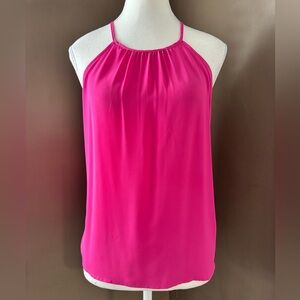 Fuchsia Halter Camisole Top with Keyhole Opening in the Back